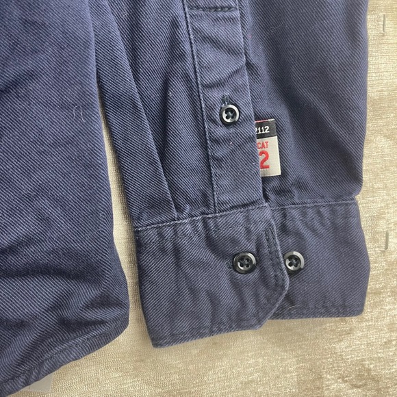 Carhartt FR Flame Resistant Navy Blue Button Down Work Shirt Womens XL 102459 - Picture 10 of 10